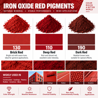 Pigmen Bubuk Besi Oksida Merah 101 110 120 130 Fe2O3 Grosir Pabrik untuk Beton, Semen, Paving, Pelapis, Cat