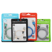 Étui de téléphone à fermeture éclair en plastique transparent avec logo personnalisé, nacré, trois côtés, trou de suspension pour écouteurs, impression en gravure
