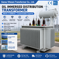 Transformateur de puissance triphasé immergé dans l'huile 10kVA-50000kVA S22 10kV 400V 50Hz 60Hz ONAN Dyn11 en cuivre pour distribution - Fabricant