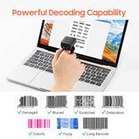 Escáner de Código de Barras CCD Inalámbrico Mini Portátil Tera 1D Compatible con Bluetooth, Modelo con Alerta de Vibración HW0011