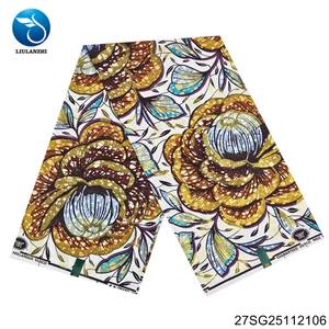 Tissu en coton 100% Ankara <span class=keywords><strong>Wax</strong></span> africain, 6 yards, prix de gros, toucher doux, brillance naturelle, batik grand super brillant, pour vêtements et sacs - Product Image 5