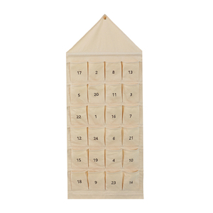 Calendario dell'Avvento Vintage in Tela di Cotone Ricamata con Grandi Tasche per Bambini, Decorazione Natalizia per la Famiglia <span class=keywords><strong>Gina</strong></span> - Product Image 5