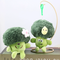 Super doux 10cm brocoli chou-fleur champignon peluche porte-clés jouet mignon oreiller accessoire