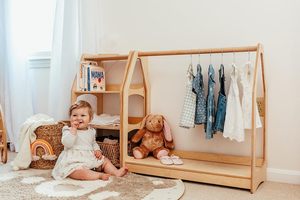 Rangement de vêtements <span class=keywords><strong>en</strong></span> bambou pour enfants Rangement de jouets pour enfants Étagère à vêtements Étendoir à vêtements Meubles de salon Meubles de chambre à coucher - Product Image 6