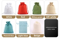 Sacs en jute à cordon personnalisables - Réutilisables pour la maison et les courses, petite taille, impression de logo par sérigraphie