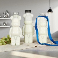 Bouteilles de boisson en plastique PET cylindriques personnalisées pour soda, thé au lait, jus, tailles de 150 ml à 500 ml, bouchon à vis
