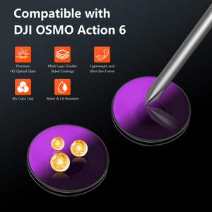 Amazear ND8,16, 32, CPL Kit de Filtros de Lente de Repuesto, Accesorios para Cámara para DJI OSMO Action6 (Solo Filtros) - Product Image 4
