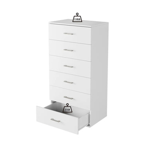 <span class=keywords><strong>Commode</strong></span> de rangement moderne à 6 tiroirs pour salon, table de chevet <span class=keywords><strong>haute</strong></span> pour chambre à coucher, meuble en bois <span class=keywords><strong>laqué</strong></span> <span class=keywords><strong>blanc</strong></span> - Product Image 6