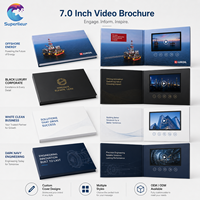 Brochure vidéo de mariage personnalisée avec impression graphique, écran IPS, format A4, style art populaire, lecteur MP4 numérique 7,0 pouces, pour cadeaux promotionnels