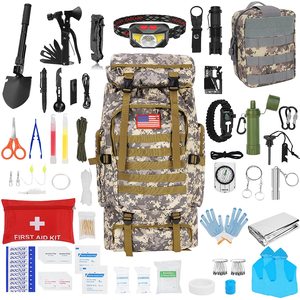 Kit de survie professionnel et grand sac à dos de camping, trousse de premiers soins pour l'aventure, accessoires de randonnée en plein air - Product Image 1