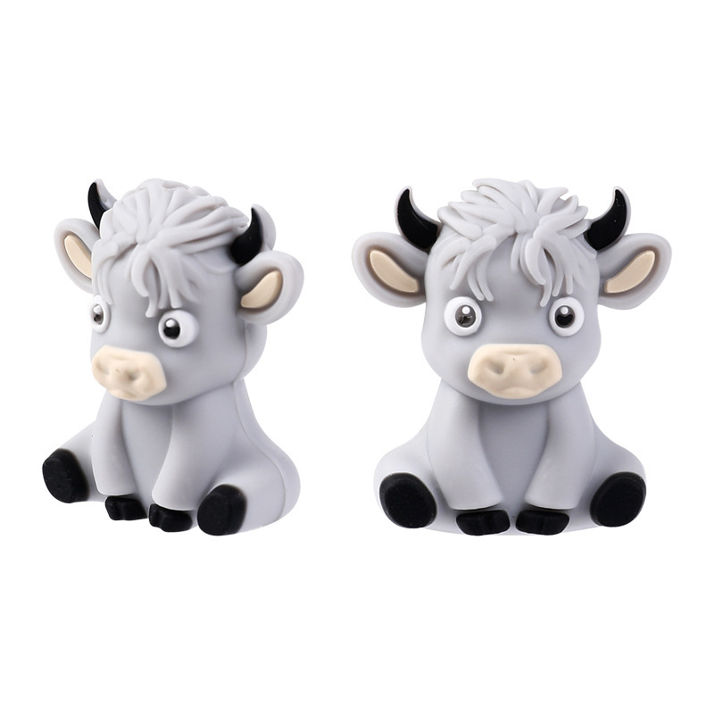 Vache des Highlands grise modèle 3D