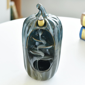 Humo bala reflujo incienso quemador de reflujo de sándalo incienso quemador esmalte negro de cerámica <span class=keywords><strong>incensarios</strong></span> - Product Image 4