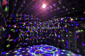 Evento comercial negro PVC portátil patio trasero fiesta casa inflable <span class=keywords><strong>club</strong></span> nocturno LED discoteca luz inflable <span class=keywords><strong>club</strong></span> nocturno cubo tienda - Product Image 5