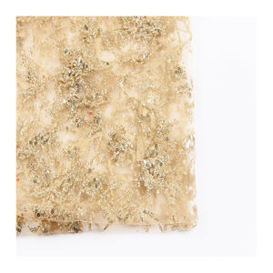 Tissu en tulle scintillant doré <span class=keywords><strong>pour</strong></span> robe de mariée, 100% polyester, certifié OEKO-TEX, extensible et ignifuge - Product Image 3