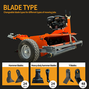 Poignée de réglage du changement de vitesse latéral de la barre de tirage Certification CE <span class=keywords><strong>Tondeuse</strong></span> à gazon à rabat supérieur ouvert pour moteur à essence 15 ch - Product Image 4
