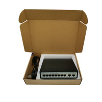 Switch POE de 100 Mbps y 80 W, 8+2+1 Puertos SFP de Enlace Ascendente de 2 Gigabit, 8 Puertos POE de 100 Mbps, IEEE802.3af/at, Apilable, Compatible con VLAN, 1.2G