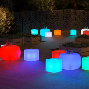 Mesa LED Luminosa para Exteriores, Mueble <span class=keywords><strong>de</strong></span> Jardín con Carga a Color, Control Remoto, Mesa <span class=keywords><strong>de</strong></span> <span class=keywords><strong>Noche</strong></span>, Decoración para Fiestas, Bodas y Playa - Product Image 4