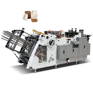 Alta efficienza vari modelli macchina per la produzione di scatole per il pranzo in carta semiautomatica piegatrice per scatole di carta