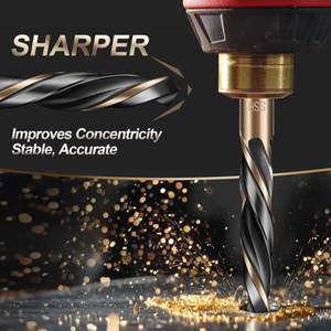 Professionale 13 pezzi punta da trapano in nitrurazione con punta da trapano a gambo esagonale rivestita in oro nero punta da trapano con aggiornamento rapido multiuso - Product Image 5