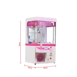 Özel pembe jetonlu oyunlar süper Mini pençe makine oyuncak vinç makinesi Mini vinç pençesi makine eğlence satılık