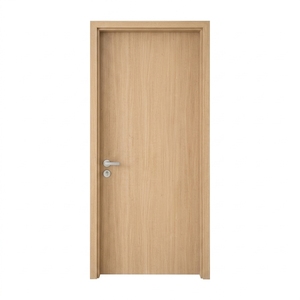 Puerta Interior de Madera Lisa con Acabado HPL con Vetas de Madera, Diseño Moderno y Minimalista para Dormitorio - Product Image 1