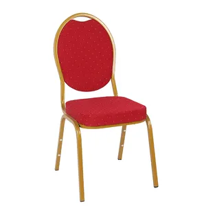 Hot Sale Banquet Metal Chair Round Back Church Auditorium Chairs Blue Metal Banquet Chairs Stackable