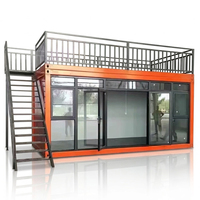 Maison conteneur extensible de luxe 20 pieds 30 pieds 40 pieds préfabriquée avec salle de bain, design moderne et respirant