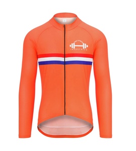 Conjunto de Jersey de Ciclismo Unisex de Alta Calidad, Personalizado, de Secado Rápido, Transpirable, 100% Poliéster, para Todas las Temporadas, Carreras, Entrenamiento, Ciclismo de Carretera - Product Image 1