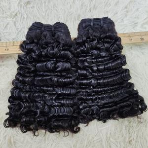 Letsfly 11A Paquets de cheveux humains doublement étirés Paquet de cheveux bouclés birmans Tissage de cheveux vierges bruts pour femmes Cheveux brésiliens Remy - Product Image 5