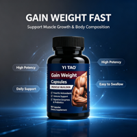 Capsules de prise de poids à marque privée, stimulant musculaire avec probiotiques, enzymes digestives, soutien immunitaire, OEM, 90 unités