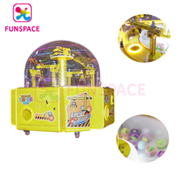 Machine de jeux de grue à pièces Funspace pour enfants, 4 joueurs, machine à cadeaux, machine à attraper des gacha avec joystick pour zone de jeux d'arcade