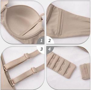 Phụ nữ nửa cốc ngực nhỏ thu thập đồ lót màu rắn Áo ngực thoáng khí đồ lót liền mạch - Product Image 3