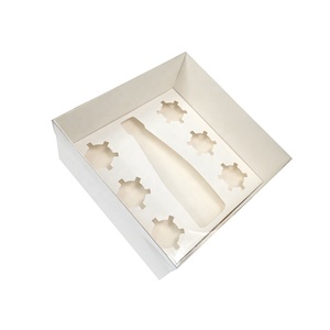 XJH Clear Lid Bento Cupcake <span class=keywords><strong>Box</strong></span> con botella de vino Clear Bento Cake <span class=keywords><strong>Box</strong></span> con 6 Cupcakes Bento Plus 6 Cupcake <span class=keywords><strong>Box</strong></span> - Product Image 4