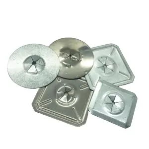 Gegalvaniseerd Staal Vierkant Aluminium Zelfsluitende Clips Isolatieringen Voor Het Bevestigen Van Isolatiepennen