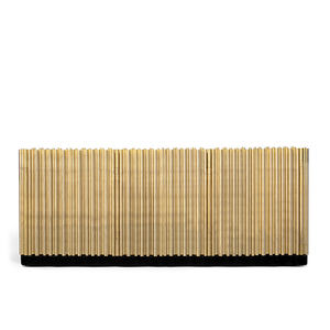 Aparador de Comedor de Mármol y Acero Inoxidable Symphony, Estilo Italiano, Gabinetes Laterales de Lujo Modernos en Dorado - Product Image 6