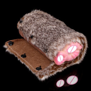 Geeba Leeuw Pluche Mannelijke Masturbator Voor Mannen Dubbel Kanaal Seksspeeltjes Anus Poppen Kunstmatige Zak Pussy - Product Image 4