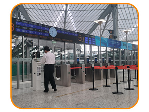 Hcw Tự động kiểm soát truy cập cửa quay cho trạm sân bay tích hợp Nhận dạng khuôn mặt & Đầu đọc mã QR hộ chiếu - Product Image 6