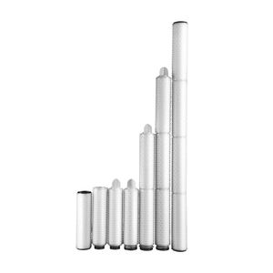 מחסנית סינון ממברנה PTFE בעלת זרימה גבוהה 0.1 0.22 0.45 מיקרון מחסנית סינון קפלים לסינון נוזלים טהורים מאוד - Product Image 1