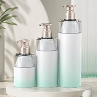 Bouteille pompe à lotion en PET imprimable personnalisée 300ml 500ml Emballage cosmétique pour shampoing Rechargeable Vide
