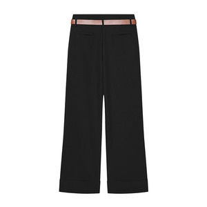 ZATRHMBM Primavera/Verano 2026, Pantalones de Cintura Alta <span class=keywords><strong>con</strong></span> Cinturón, Estilo Retro Casual, Color Sólido, Versátiles, Pantalones Largos para Mujer - Product Image 3