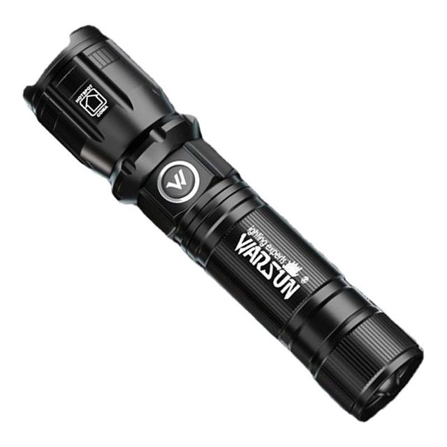 WARSUN DF328 Flashlight High Light Rechargeable Household Led Light Portable Zoom Long Range Outdoor Flashlight