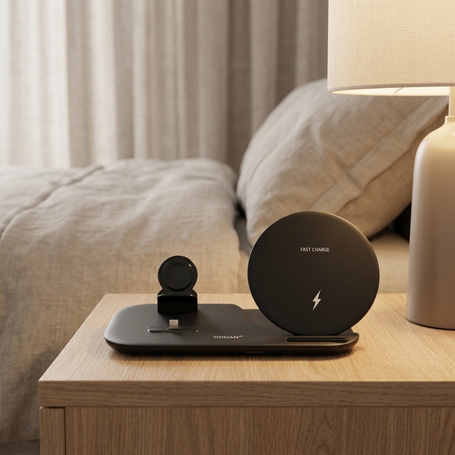Foldable 3 in 1 Wireless Charging Dock High Speed Charging Station for Smart Electronic Devices