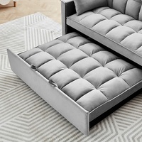 Canapé-lit convertible moderne pour salon, pliable, 2 places, avec fauteuil