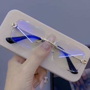 Homens ou Mulheres Óculos De Sol Fotocromático New Cutting Edge Cor Mudando Lentes Cinza Rimless Quadro Óculos De Sol UV400 - Product Image 1