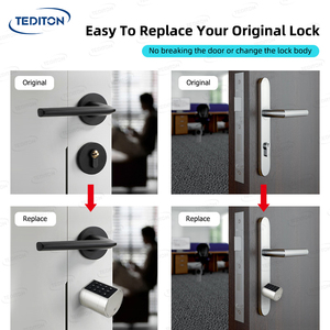 Tediton OEM Serrure de Porte Intelligente Numérique Réglable Sans Clé Wi-Fi Européenne Tuya App Empreinte Digitale Ttlock Cylindre de Serrure Intelligent - Product Image 3