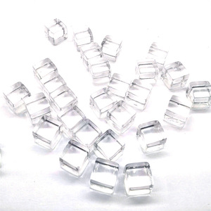 Dés carrés transparents vierges de 8 mm, lot en vrac, cubes de <span class=keywords><strong>jeu</strong></span> en acrylique multicolores lisses pour jeux de table, comptage et éducation - Product Image 2
