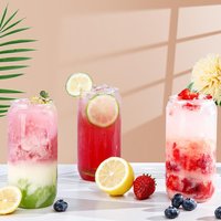 Tasses à boire en plastique incassables sans BPA sans tige Bière Café glacé Mocktails Cocktails Eau gazeuse Thé glacé Bars Fête