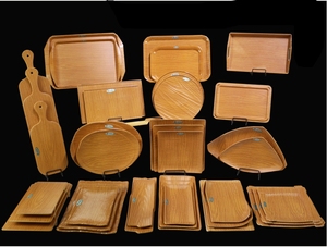 Professional Food Grade Plastic Bread Serving Plate <strong>Tray</strong> Rectangle Classic Pattern <strong>Deep</strong> <strong>Tray</strong> <strong>Handle</strong> Melamine Cake Serving <strong>Tray</strong> - Product Image 6