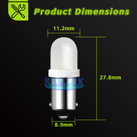 Non Polaire AC DC 6V 6.3V BA9S T4W # 44 # 47 ampoules LED F10 à culot non polarisé pour machine de flipper, blanc et bleu
