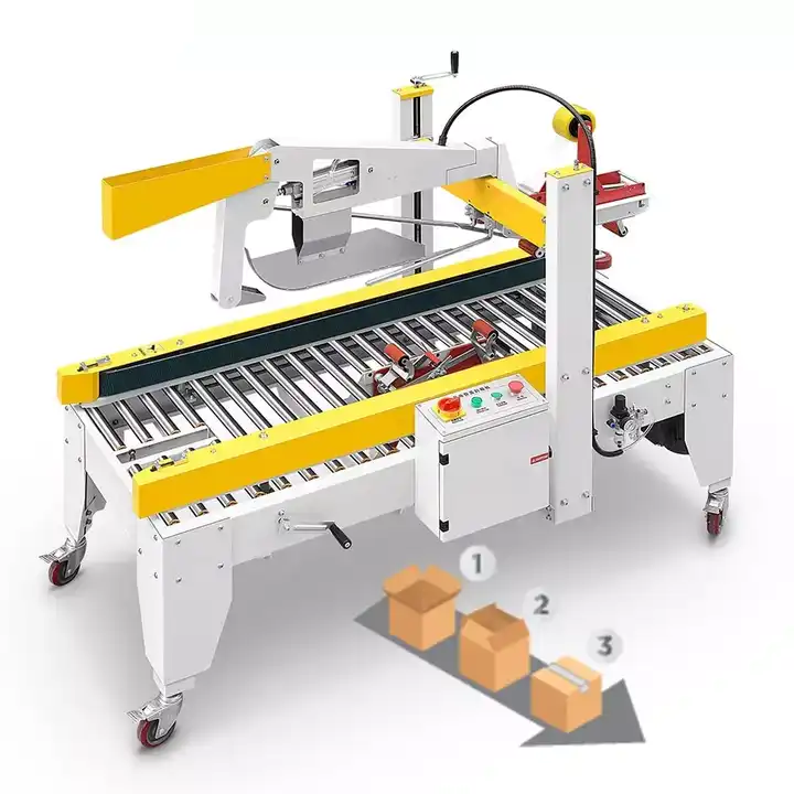 HBAF5050 Full automatic crton box sealer flap tape sealing machine